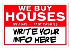 Cheap We Buy Houses Pre-printed Yard Signs