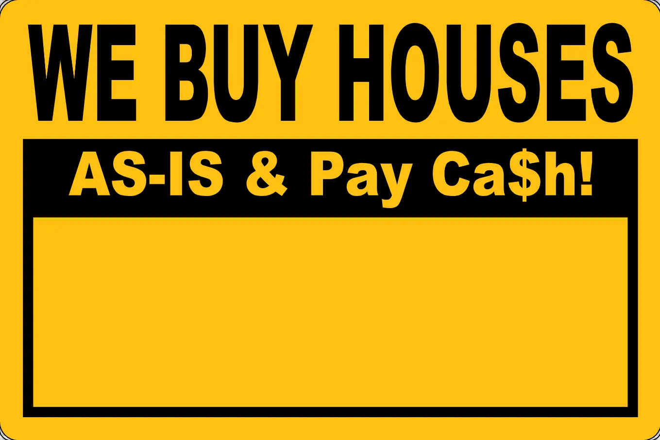 High Visibility "We Buy Houses" Bandit Yard Signs